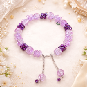 Handmade Purple Beaded Bracelet for Girls | Sawi Jewellery