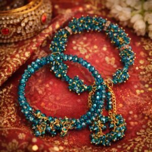 Handmade Teal Green Bridal Bangles